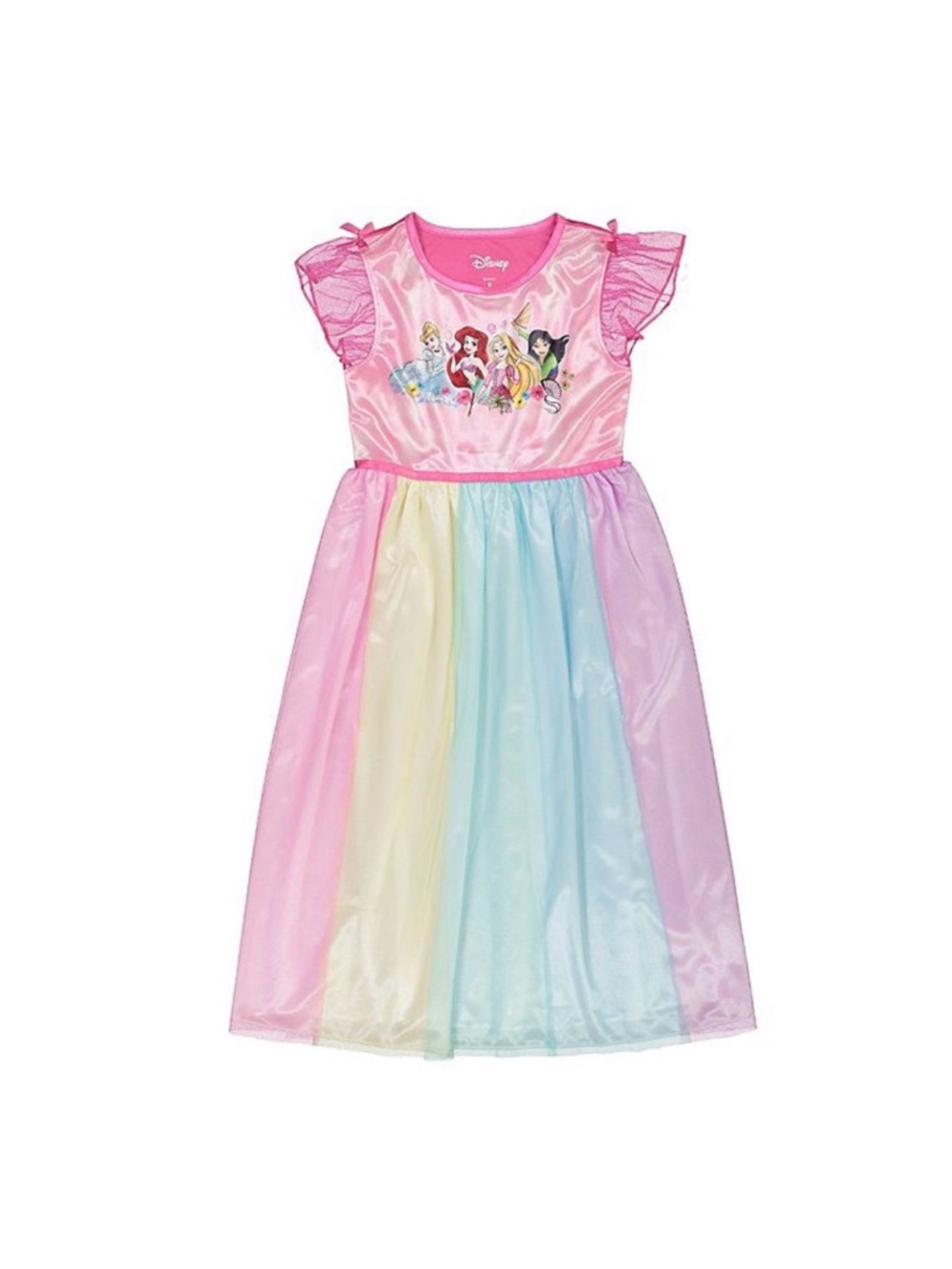 New Disney Rainbow Princess fantasy Nightgown - Girls 4